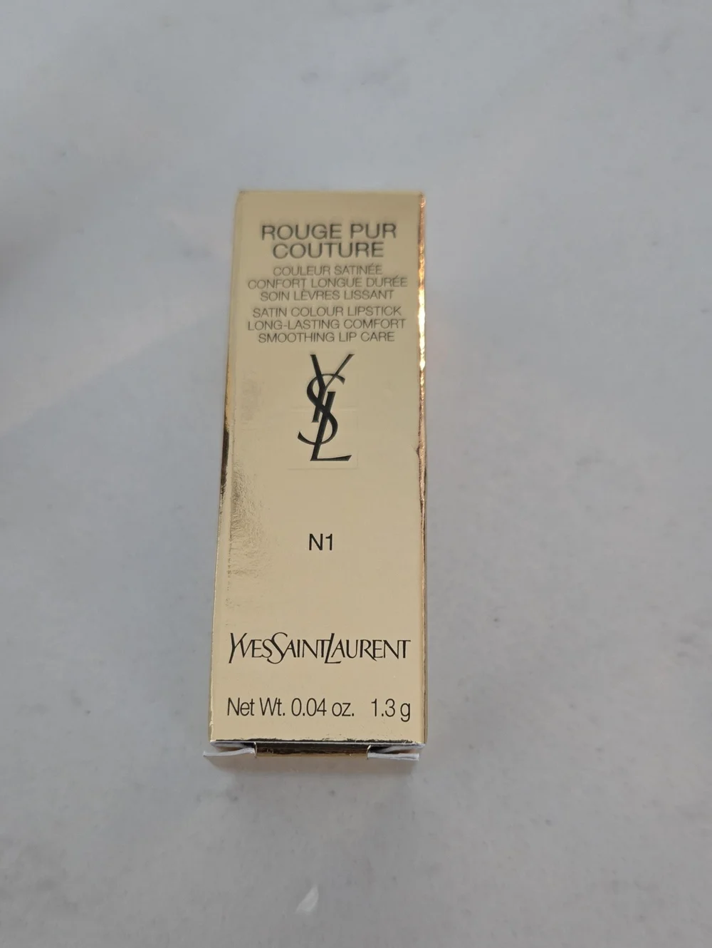 New In Box Never Used YSL lipstick N1 ROUGE PUR COUTURE N1 Beige Trench Lipstick